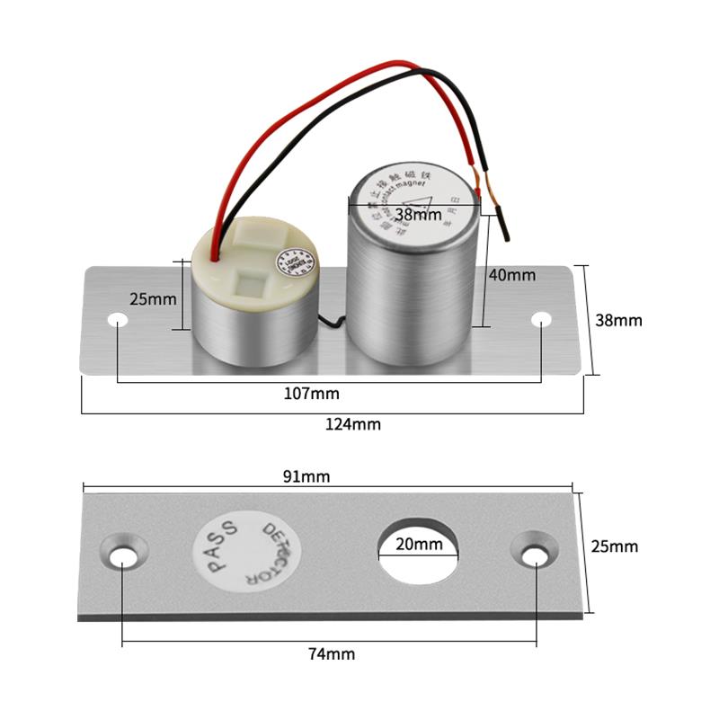 迷你低温电动锁隐藏微缸不锈钢玻璃门数字锁访问控制电动锁12V - 图1