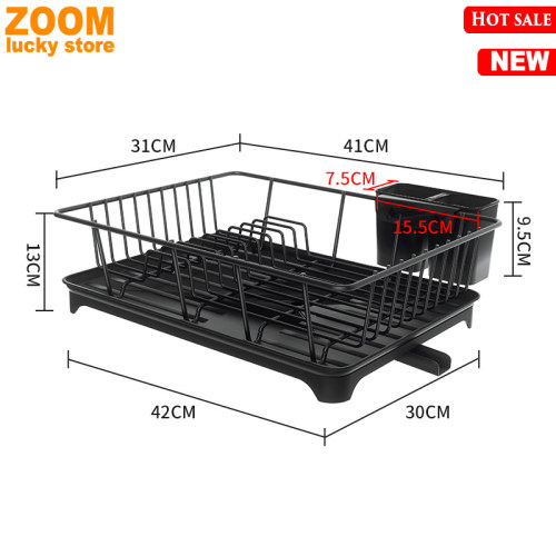 Stainless steel dish drying rack kitchen storage cup holder-图3