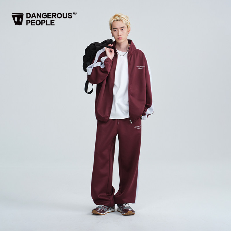 Dangerouspeople薛之谦dsp粉色宽条撞色外套潮牌休闲长裤运动套装,淘宝优惠券,粉丝福利购,淘宝优惠卷