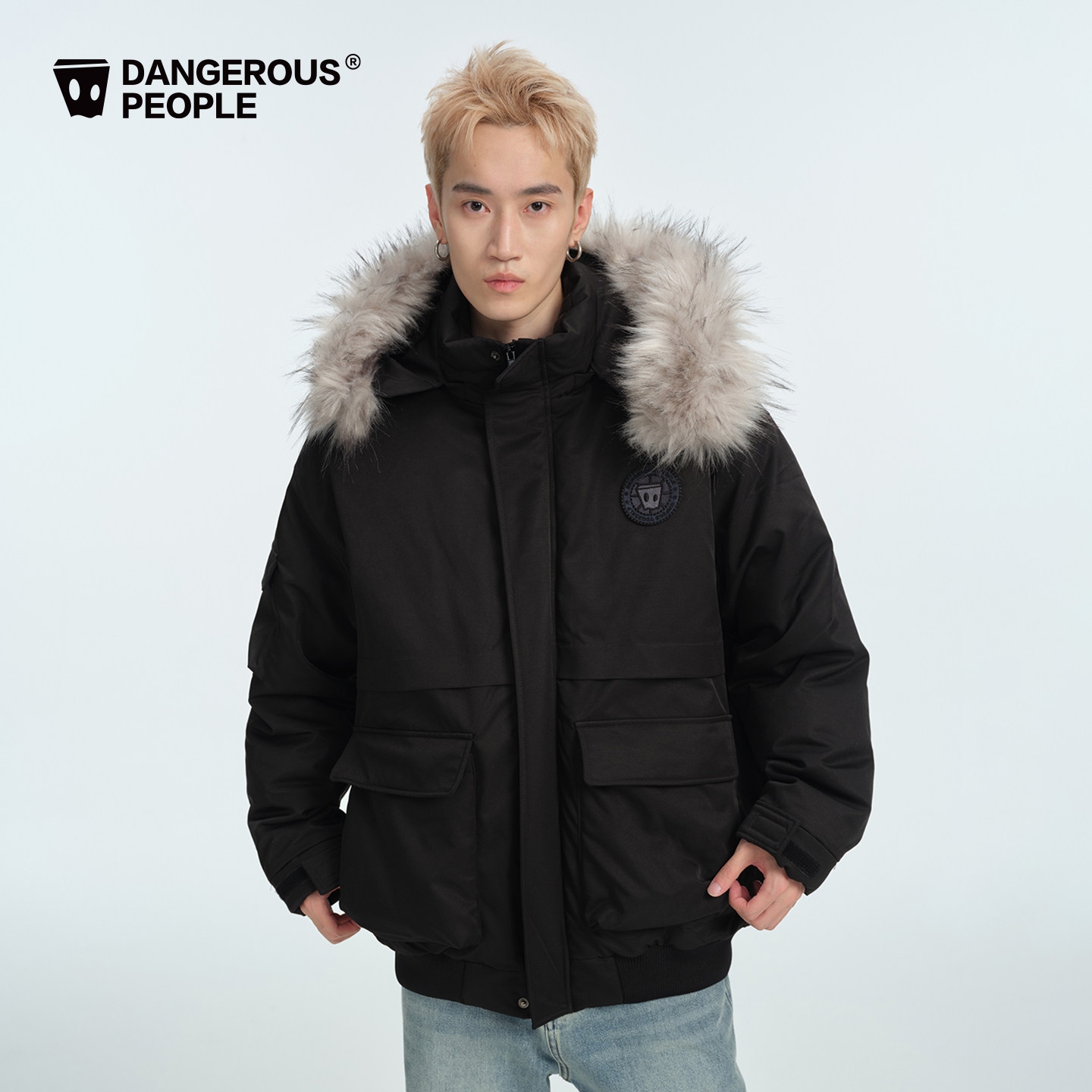 Dangerouspeople薛之谦dsp毛领派克羽绒服冬季潮牌百搭90绒外套,淘宝优惠券,粉丝福利购,淘宝优惠卷