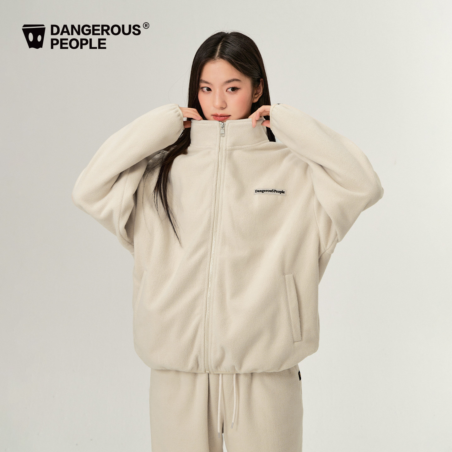 Dangerouspeople薛之谦dsp秋季宽松百搭潮摇粒绒休闲外套长裤套装,淘宝优惠券,粉丝福利购,淘宝优惠卷