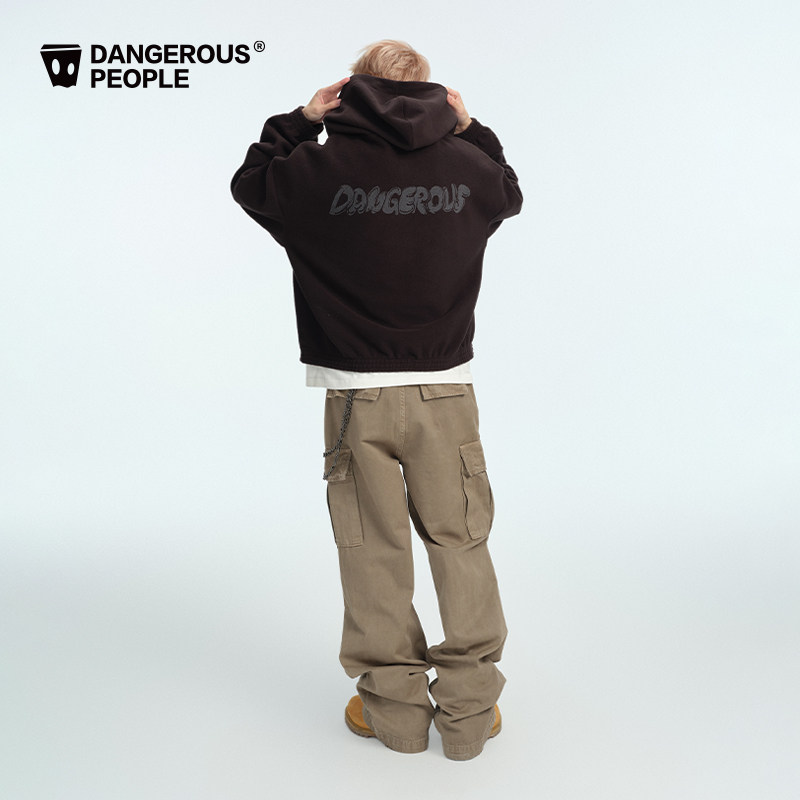 Dangerouspeople薛之谦dsp秋季宽松摇粒绒休闲百搭半开襟连帽卫衣,淘宝优惠券,粉丝福利购,淘宝优惠卷