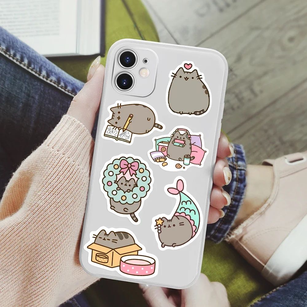 Cute Kawaii Chubby Cat Stickers Funny Kids DIY Toy Gift Graf - 图1