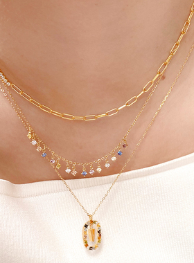 PDPAOLAMirage锁骨链金色项链女