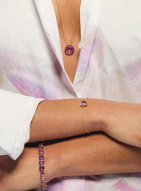 Les Nereides紫琉璃系列 单排星钻 手链