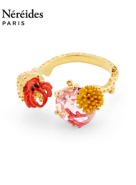 Les Nereides海底两万里系列 寄居蟹与珊瑚 可调节戒指
