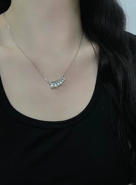 日系george melis流光光影微笑项链时尚小众设计轻奢独特百搭