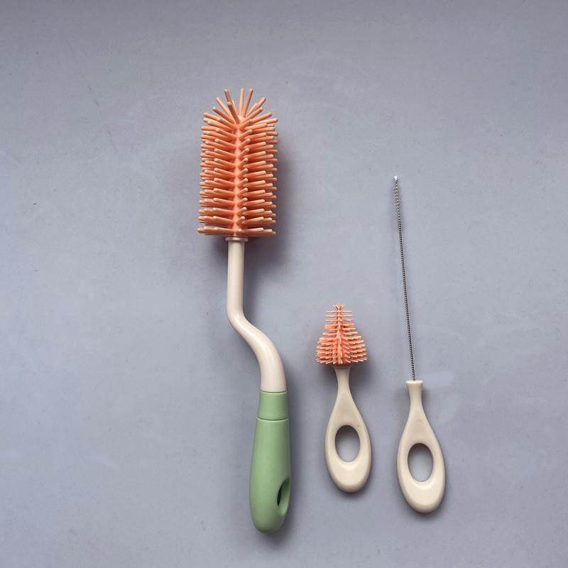 硅胶奶瓶刷奶嘴刷婴儿洗奶瓶水杯容器清洁刷三件套,淘宝优惠券,粉丝福利购,淘宝优惠卷