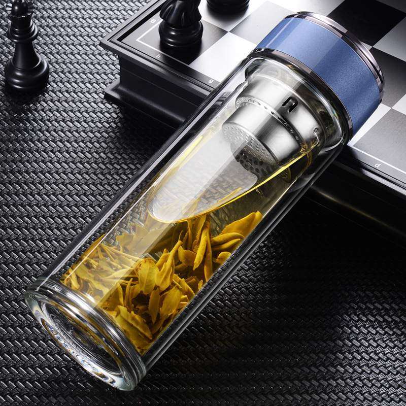 新款玻璃杯双层隔热透明水杯304滤网广告礼品创意杯子茶杯,淘宝优惠券,粉丝福利购,淘宝优惠卷