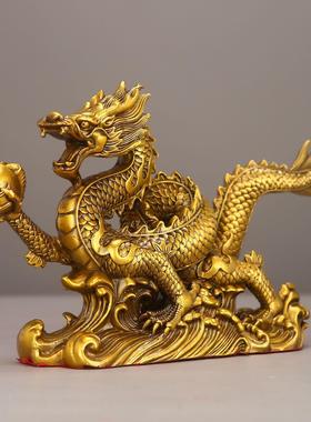 厂家铜龙摆件工艺品汉龙龙腾四海送礼工艺品手工祥瑞古风