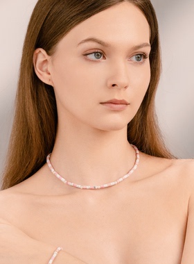 BABYBEI初贝桃红宿雨项链