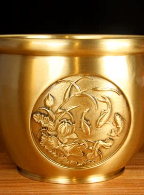 卓好年年有余款大号铜缸