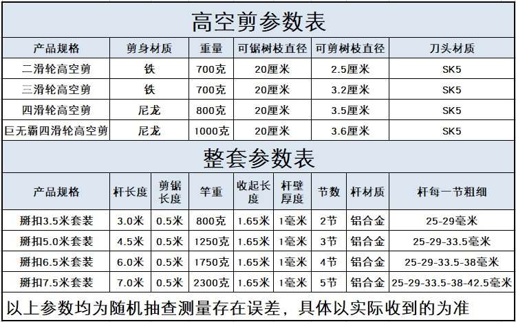 3-8米掰扣加厚高空剪刀高枝锯伸缩修树枝高枝剪果树园艺香椿槐花 - 图2