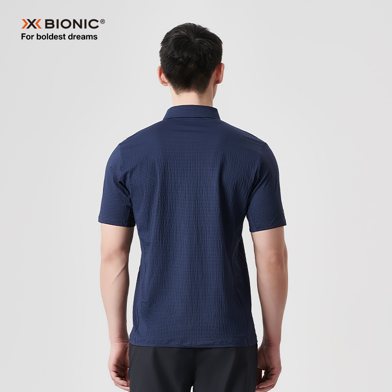 X-BIONIC 橡树高尔夫POLO衫男 泡泡纱肌理城市户外休闲T恤22002 - 图1