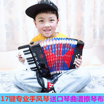 Tianyi Accordion 17 Key 8 Bass Children Adult Students Beginners Self-Learning Starter instrumental Enlightenment to send baby bag