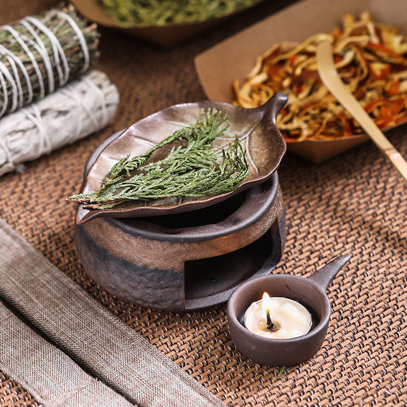 手作日式香薰炉蜡烛小众高级熏香炉温茶烤茶炉雪松隔火烘烤炉熏炉,淘宝优惠券,粉丝福利购,淘宝优惠卷