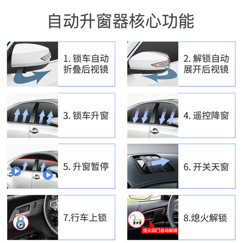 适用本田09-24款奥德赛艾力绅自动升窗器一键升降窗折叠落锁改装-图0