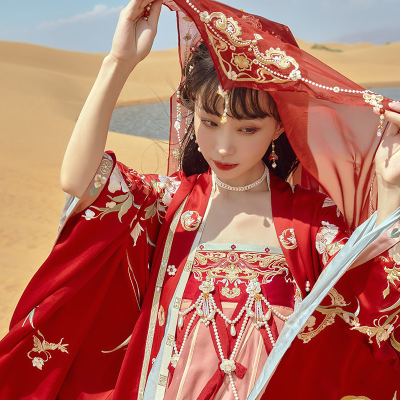 十三余小豆蔻对襟齐胸裙汉服女婚服 十三余汉服