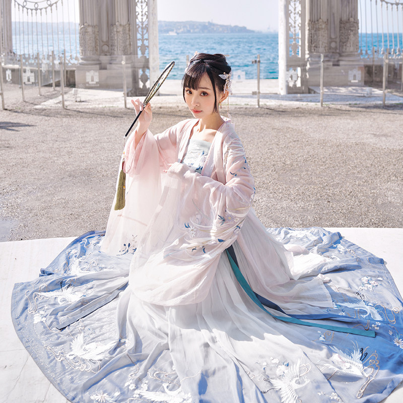 十三余儿[千山鹭鸶]对襟上衫小豆蔻 十三余民族服装/舞台装