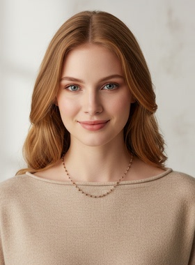 原创紫水晶串珠叠戴锁骨链