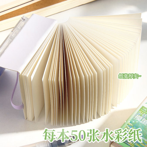 咔巴熊迷你水彩颜料盒亚克力随身便携摸鱼本学生手账本儿童女孩玩具生日礼物写生旅行绘画画本调色小画板套装 - 图2