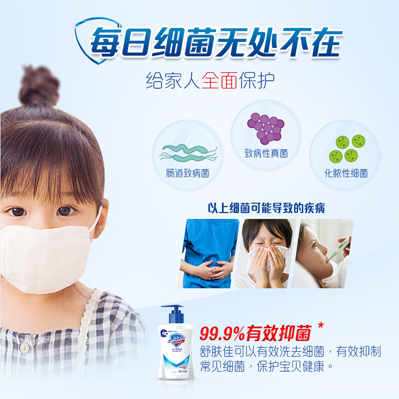 舒肤佳消毒杀菌细菌抑菌清洁洗手液 星飞居家日用洗手液