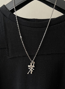 复古undercover三叠十字架项链