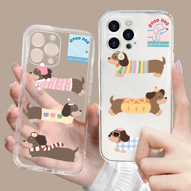 腊肠小狗适用苹果16手机壳小众iPhone 16 Pro Max软 16 pro硅胶 16 plus防摔情侣高级感全包防摔可爱女保护套 - 图2