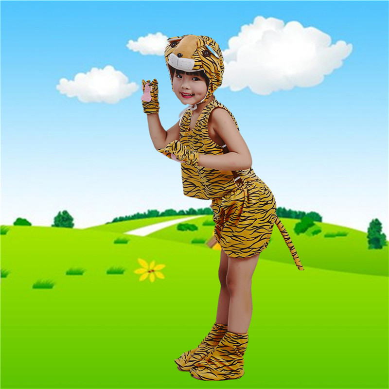 儿,童老虎舞台表演服装武松打虎动物服少儿小老虎卡通动物演出服