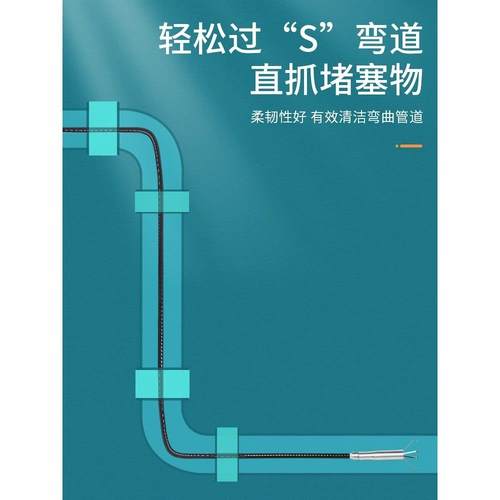 管道疏通夹下水道异物垃圾夹四爪取物器厕所弹簧钩子马桶清理工具 - 图1