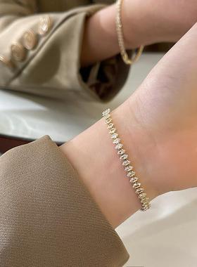 古里雅高级感轻奢小众精致锆石手链女生2024年新款设计感复古手饰