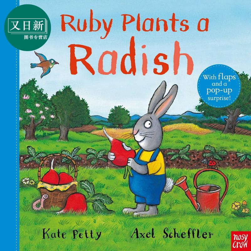 Axel Scheffler Ruby Plants a Radish露比种萝卜 自然儿童绘本 一页立体书 精装 英文原版 进口图书 儿童故事图画书 又日新 - 图1