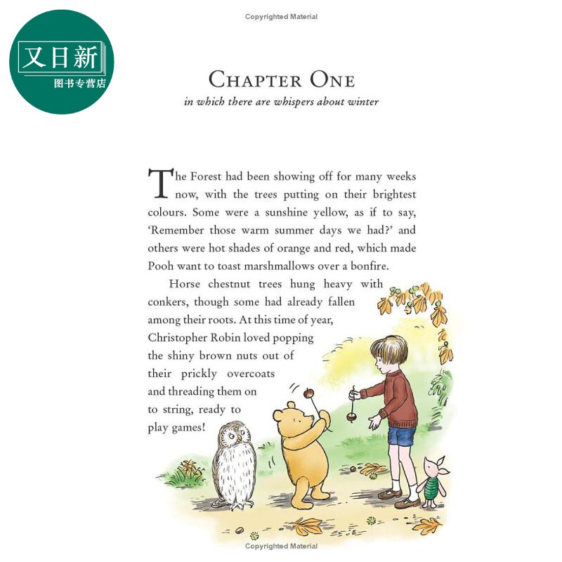 英文原版 小熊维尼的故事书3册 Winnie the Pooh 儿童文学 章节书 Tales From The Forest Once There Was a Bear 又日新