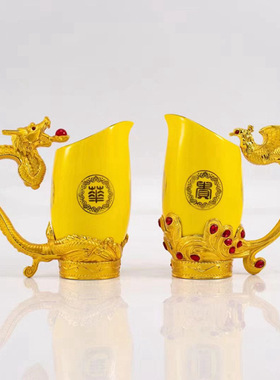 酒具陶瓷酒具12十二生肖酒具礼品logo酒具镀金小酒杯酒具套装酒具