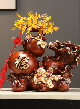 招财猫葫芦白菜摆件客厅玄关酒柜电视柜装饰品乔迁开业礼物送朋友