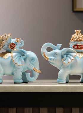 大象摆件客厅酒柜电视柜创意玄关家居装饰品茶几办公室桌面工艺品