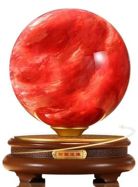 蛇年水晶球摆件天然水晶球琉璃球转运珠鸿运球客厅装饰品乔迁礼品