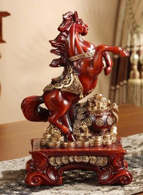 马摆件马到成功 家居饰品工艺品客厅酒柜摆设 办公室风水招财