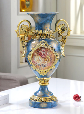 欧式花瓶摆件轻奢高档客厅插花家居婚庆装饰花艺仿真花假花工艺品