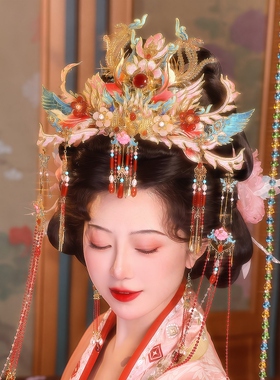 清月鹿鸣原创古风婚嫁发冠
