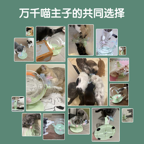 猫咪玩具逗猫棒猫转盘猫玩具自嗨解闷自动逗猫小猫幼猫耐咬神器 - 图2