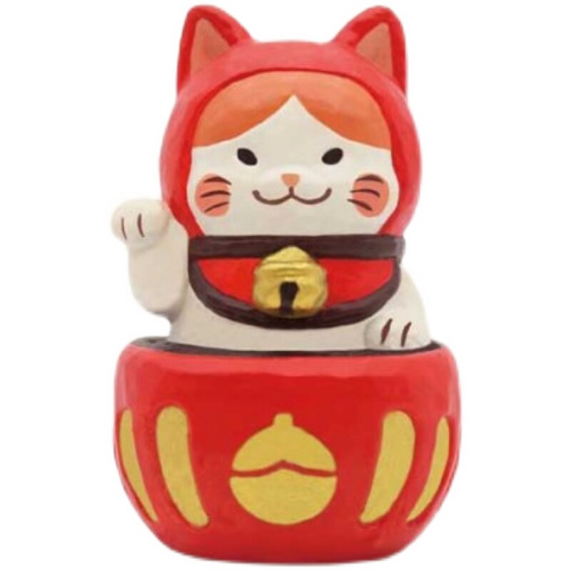 台湾正版伙伴达摩招财猫猫咪扭蛋 童梦动漫盒蛋/扭蛋/食玩