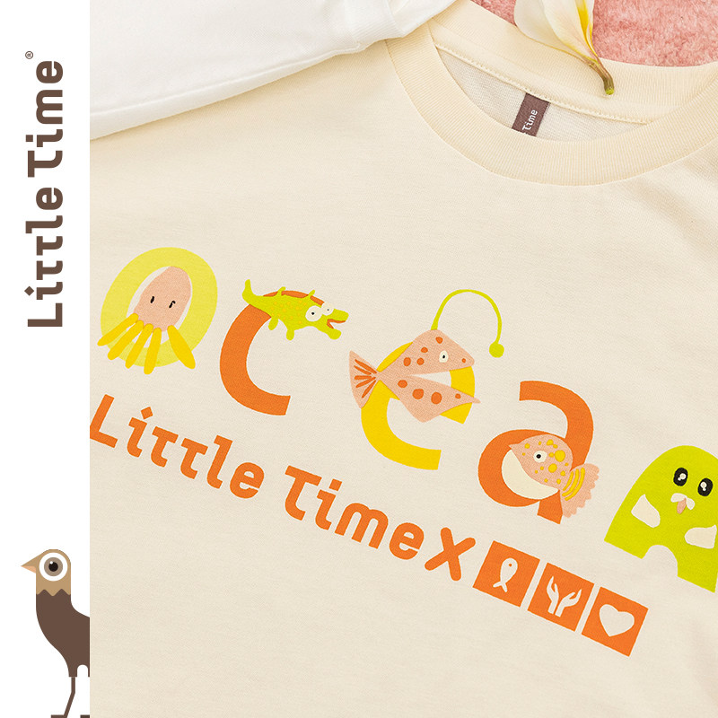 littletime海洋印花亲子装儿童t恤 littletimeT恤