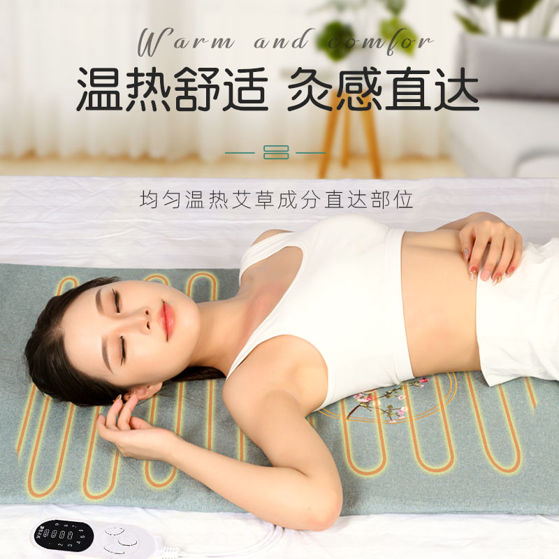 电加热艾灸垫艾草床垫艾绒包腰部热敷褥子全身灸家用沙发艾灸毯