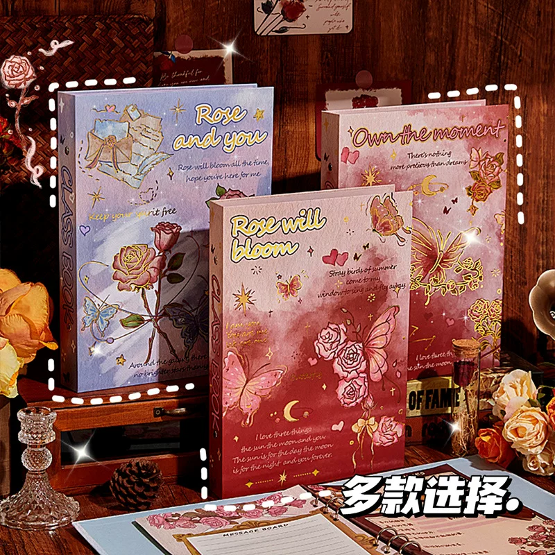 Розовый бабочка одноклассник Запись Девочки старшей школы-Pretty шестой класс колледж-экзамен выпускной сезон Одноклассники отношения запись руководство