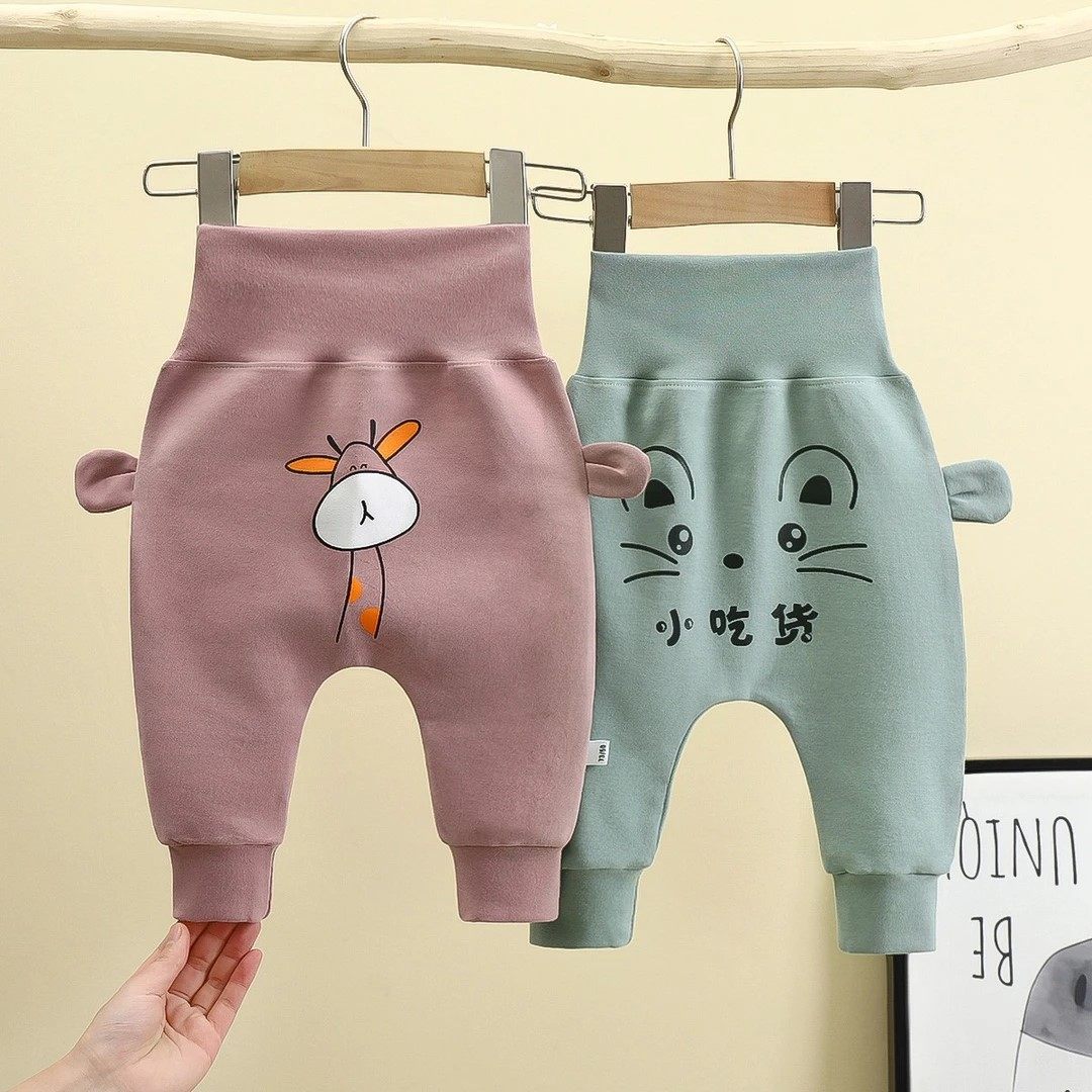 2024婴儿裤子儿童高腰护肚纯棉外穿春秋季大pp裤男女童薄款猫咪家,淘宝优惠券,粉丝福利购,淘宝优惠卷