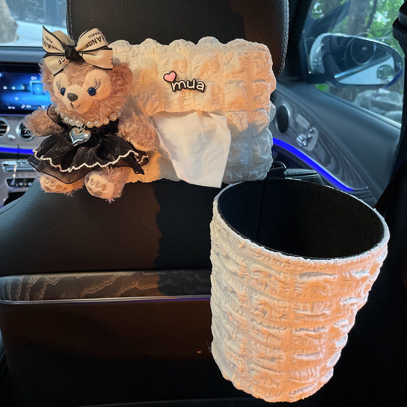 车载纸巾盒可爱雪梨玫熊2025新款汽车内挂式高级感车内纸巾收纳袋,淘宝优惠券,粉丝福利购,淘宝优惠卷