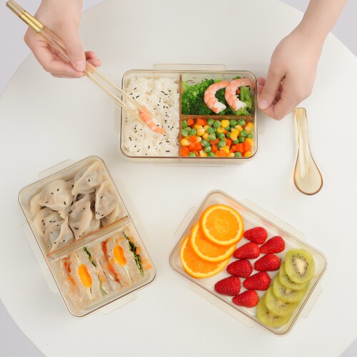 茁健茁康PPSU饭盒便当盒耐温分格轻便上班族学生可微波炉带饭餐盒 - 图0