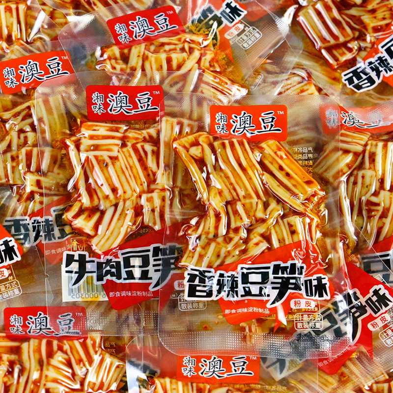 湘味澳豆脆爽豆笋味500g香辣腐竹卤味粉皮零食休闲小吃湖南特产,淘宝优惠券,粉丝福利购,淘宝优惠卷