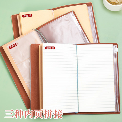 a6手账本随身旅行盖章小笔记本子女孩口袋名片收纳定制高颜值新款可爱空白记事本少女高中生可拆卸横线日记本 - 图2